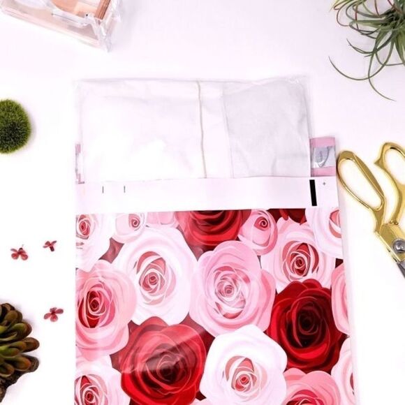 ❗️Restocked❗️20- 10x13 ROSES Floral Design Poly Mailers - Picture 3 of 5